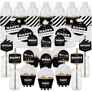 Big Dot of Happiness Happy Retirement - Retirement Party Favors and Cupcake Kit - Fabulous Favor Party Pack - 100 Pieces - 1 of 4