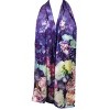 Wrapables Luxurious 100% Charmeuse Silk Long Scarf with Hand Rolled Edges, Floral Cascade - 2 of 4