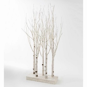 Plow & Hearth Lighted Birch Line Treescape Accent - 1 of 1