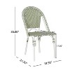 Christopher Knight Home Brandy Patio French Bamboo Finish Aluminum and Faux Rattan Bistro Chairs (Set of 2) - 3 of 4