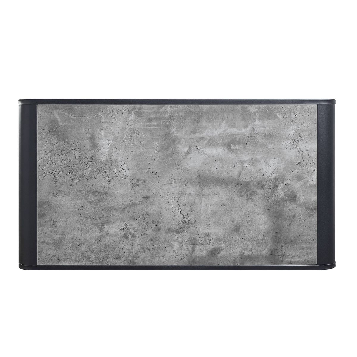 Acme Furniture 42" Raziela Coffee Table Concrete Gray and Black Finish: Loop Leg Design, Wood Composite Top, Metal Frame - thumbnail 2