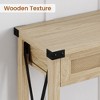 43 Inch Sofa Table with Storage Narrow Console Table with Rattan Drawers Couch Table Behind Sofa Entryway Table - 3 of 4