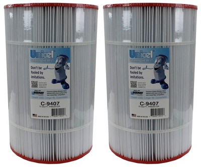 Unicel C-9407 75 Square Foot Media Replacement Pool Hot Tub Spa Filter Cartridge with 171 Pleats (2 Pack)