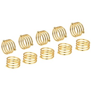 Unique Bargains Dining Table Decoration Alloy Decorative Reusable Smooth Surface Napkin Rings 12 Pcs - 1 of 4