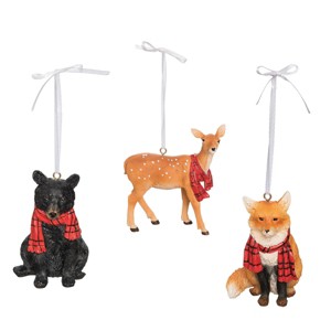 Gallerie II Deer/ Black Bear/ Fox Ornament, Set of 3 - 1 of 1