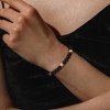 EVERLY JEWELRY | Yellow Plated Sterling Silver 19 1/5 CT TGW Black Agate Bracelet, 8.5 inch - 4 of 4