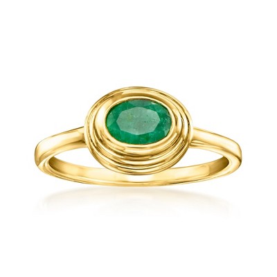 Ross-Simons 0.60 Carat Emerald Ring in 18kt Gold Over Sterling