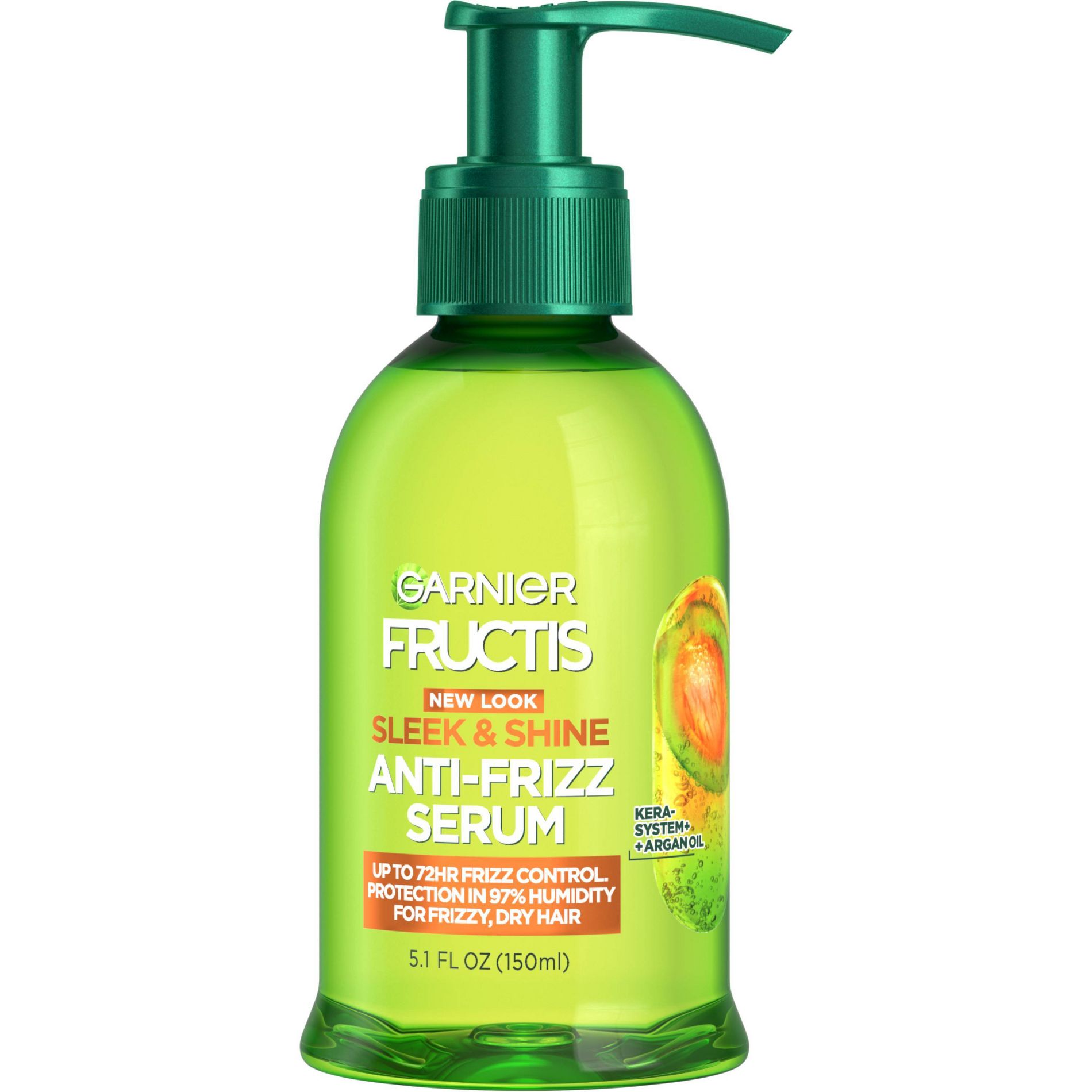 Garnier Fructis Sleek & Shine Anti-Frizz Serum - 5.1 fl oz: For Coarse, Frizzy Hair, Paraben-Free, Sulfate-Free