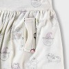 Girls' Adaptive 2pk Short Sleeve Halloween Dress - Cat & Jack™ Cream/Lavender - 4 of 4