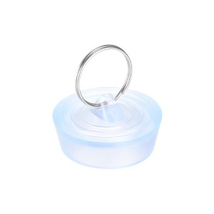 Unique Bargains Rubber Clear Hanging Ring Bathtub Kitchen Drain Stopper - 1 of 4