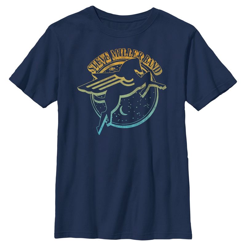Boy's Steve Miller Band Ombre Pegasus Logo T-Shirt, 1 of 5