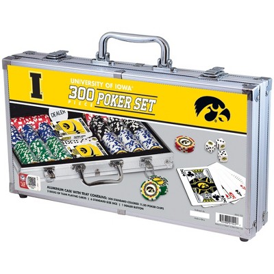 MasterPieces Casino Style 300 Piece Poker Chip Set - NCAA Iowa Hawkeyes