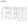 Vintage-Modern Design Storage Cabinet, Accent Cabinet With 4 Doors And Adjustable Shelves, 60 Inch Long Wooden Cabinet-Cuddlewood - 4 of 4