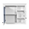 SEVOBAL Bathroom Storage Cabinet 32'' Wall Mounted Medicine Cabinet with Mirror and Adjustable Shelves, White, 32"*7.32"*27.75" - 4 of 4