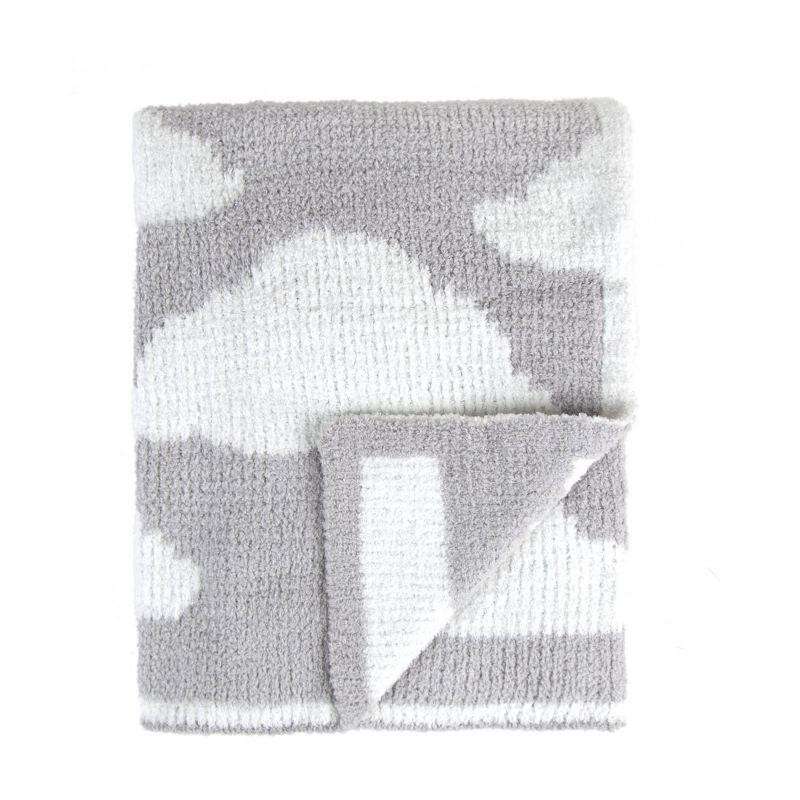 Tadpoles Ultra-Soft Chenille Knit Baby Blanket - Gray /White, 1 of 4