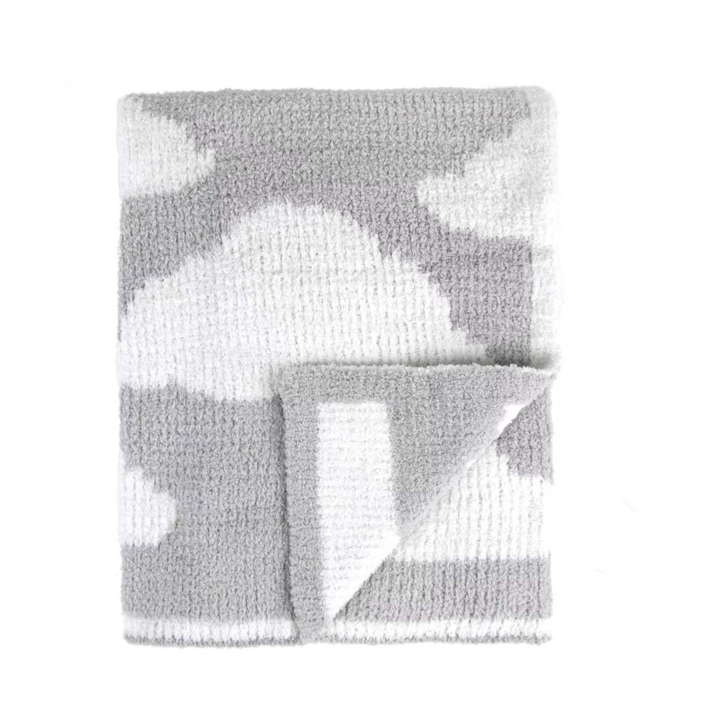 Tadpoles Ultra-Soft Chenille Knit Baby Blanket - Gray /White - image 1 of 4