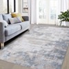 Washable Modern Abstract Rug Non Slip Low Pile Rug Soft Throw Floor Cover Foldable Indoor Carpet for Living Room Bedroom - 2 of 4