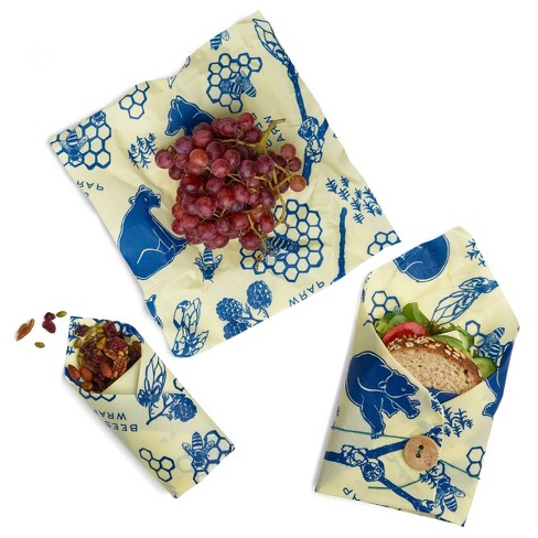 Bee's Wrap Lunch Pack Reusable Food Wrap Set Plastic-Free - Includes 1 Sandwich Wrap 2 Medium Wraps - image 1 of 4