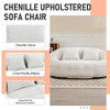 MOONMISS Giant Bean Bag Chair Couch, 57''W Oversized Bean Bag Sofa with Foam Filler, Lazy Loveseat Chair with 2 Pillows for Living Room - 2 of 4