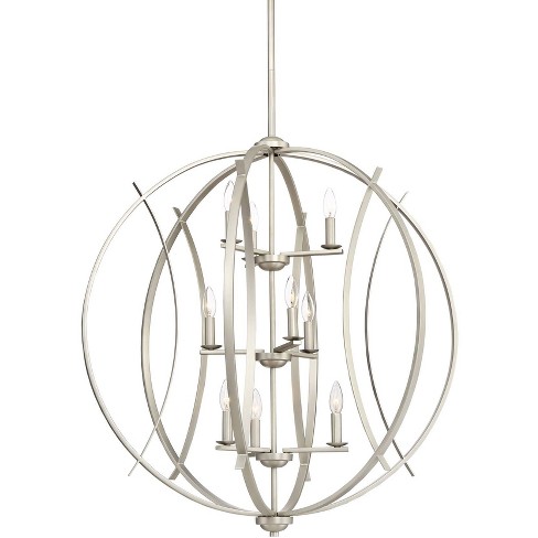 Possini Euro Design Tiller Champagne Satin Silver Pendant