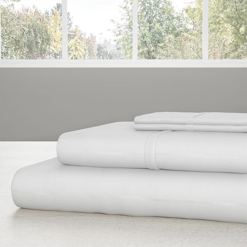 Hastings Home Microfiber Twin Sheet Set - 3 Pieces, White, 4 of 5