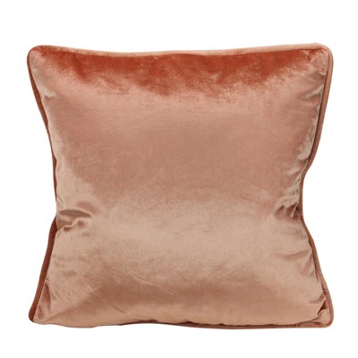Northlight 17" Square Solid Plush Indoor Throw Pillow - Peach