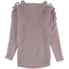 bar III Womens High-Low Knit Sweater, Purple, Large - 2 of 2