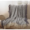 50"x60" Petite Pom Pom Throw Blanket Red - Saro Lifestyle - 3 of 3