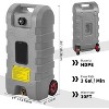 15-Gallon Fuel Caddy with Dual Brass Valves - 2 GPM Manual Pump, All-Terrain Wheels & UV-Resistant Polyethylene Construction - 3 of 4
