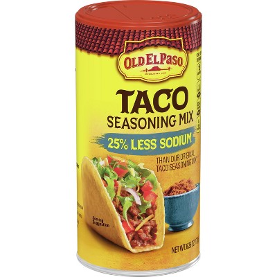 Old El Paso Taco Seasoning Mix Reduced Sodium Value Size - 6.25oz