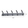 REGALWOVEN Entryway Bathroom Bedroom Wall Mount Metal Coat Hat Rack with 5 Hooks 1 Pc - 2 of 4
