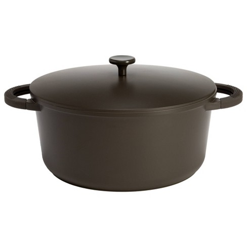 Goodful 7qt Cast Aluminum, Ceramic Stock Pot With Lid, Side Handles And  Silicone Grip : Target