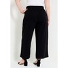 June + Vie by Roaman's Women's Plus Size Cropped Wide-Leg Knit Pants - 3 of 4