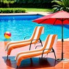 Cabana Striped Cotton Standard Size Towel/ Chaise Lounge Chair Cover by Blue Nile Mills - 2 of 4