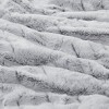 Gulches Gia 2 Piece Gray Solid Back Print Long Fur Twin Comforter Set - 4 of 4