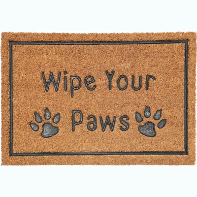 Imports Dcor Wipe Your Paws 30x18x.5” Brown, Grey