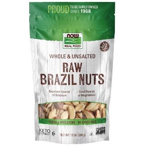 Brazil Nuts Raw by Now Foods  -  12 oz Bag - 1 of 2
