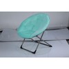 Comfy Oversized Saucer Chair for Adults ¨C Soft Faux Fur Plush Folding Moon Chair, Thick Padded Stable Metal Frame Reading Lounge Chair - 3 of 4