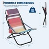 Folding Beach Chair with Headrest - Lightweight Portable Foldable Recliner - 3 of 4