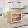 Double Layer Bamboo Bread Box ¨C Natural Bread Storage Container with Clear Acrylic Door for Kitchen Countertop (1-Piece) - 3 of 4