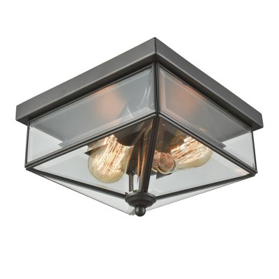 Thomas Lighting Lankford 2 - Light Flush Mount in  Oil Rubbed Bronze
