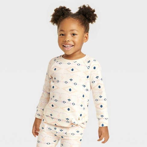 Grayson Collective Toddler Girls' Long Sleeve Ruffle Top & Wide Leg Pants  Set - Dark Brown/white : Target