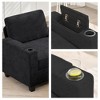 Hyleory Upholstered Chenille Storage Reception Loveseat for Living Room Bedroom - 3 of 4