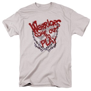 Warriors Come Out And Play Adult T-Shirt Silver - 1 of 4