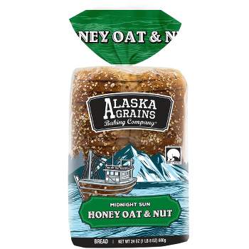 Alaska Grains Midnight Sun Honey Oat & Nut Bread - 24oz