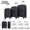 3 Piece Luggage Sets,20"24"28" Hard Shell Luggage Sets With Spinner Wheel And TSA Lock,Carry On Suitcase,Checked Luggage-Cuddlewood - 4 of 4