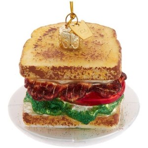Kurt Adler Noble Gems Glass Ornament for Christmas Tree, BLT Sandwich - 1 of 1