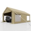 13x25FT Heavy Duty Carport with Removable Walls & Roll-Up Door, All-Weather Shelter for RV, Truck, Boat Storage - 2 of 4