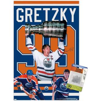 Trends International Wayne Gretzky - Jersey Unframed Wall Poster Print  White Mounts Bundle 14.725 X 22.375 : Target