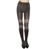 Memoi Women's Stripe Slouched Cotton Blend Sweater Tights - 2 of 4